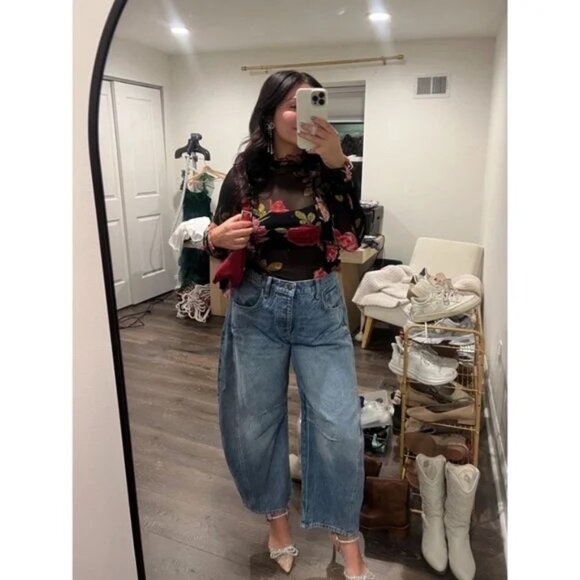 Free People Charlie Printed Mesh Top - Picture 2 of 7